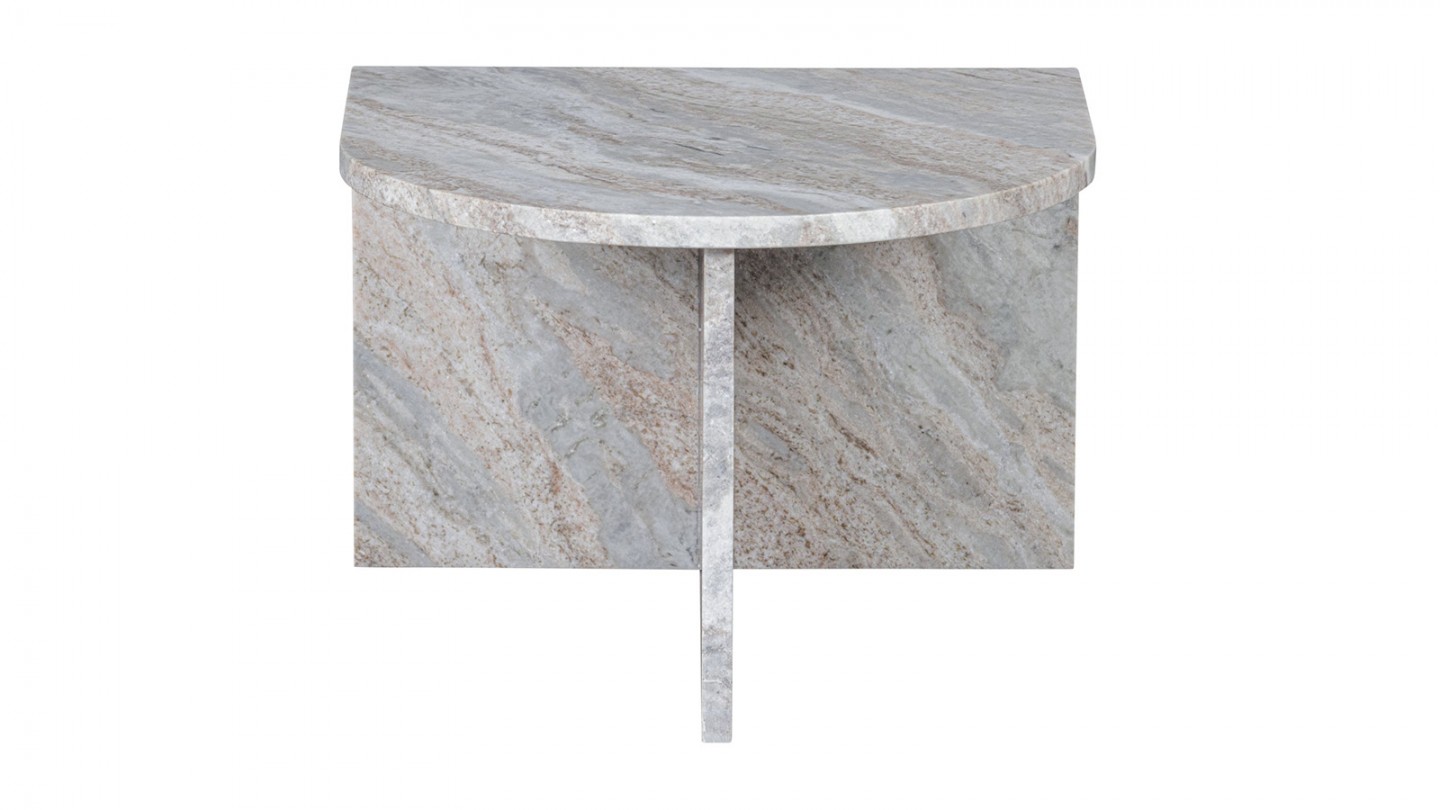 Table d'appoint ovale en marbre naturel - Xhail