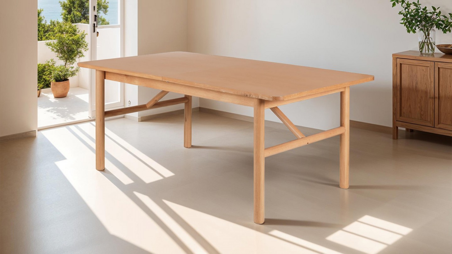 Table extensible en chêne naturel 180 cm - Gost