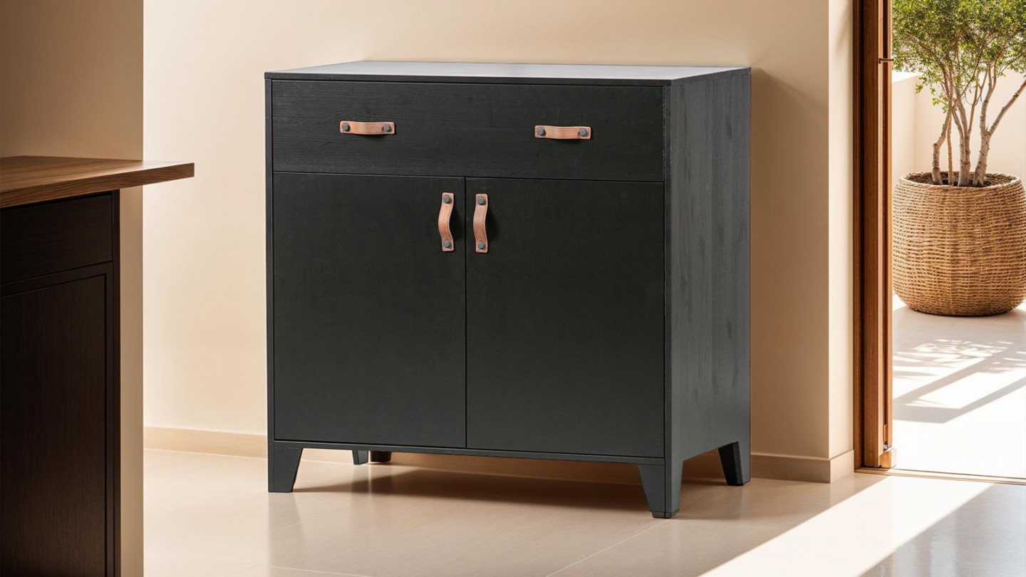 Commode en bois noir - Dian - Woood