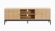 Meuble TV 2 portes effet bois rainuré 160 cm - Talia