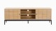 Meuble TV 2 portes effet bois rainuré 160 cm - Talia