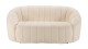Canapé 2 places en tissu bouclette beige - Leopold