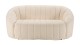 Canapé 2 places en tissu bouclette beige - Leopold