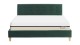Ensemble lit 160x200 en velours vert bouteille Milo + Matelas Hybride à ressorts ensachés et mémoire de forme - Spring Elite