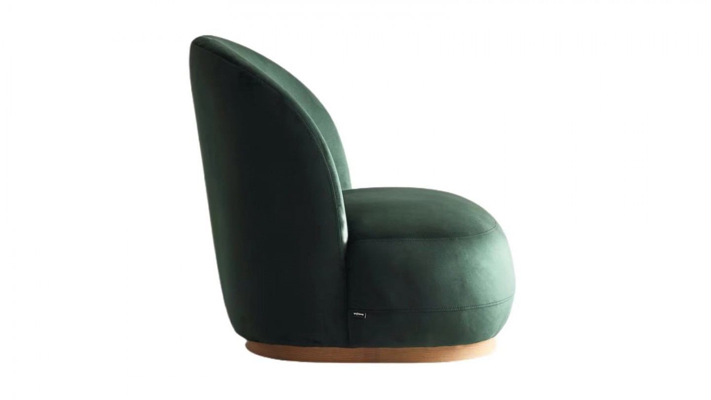 Fauteuil en velours vert - Colette