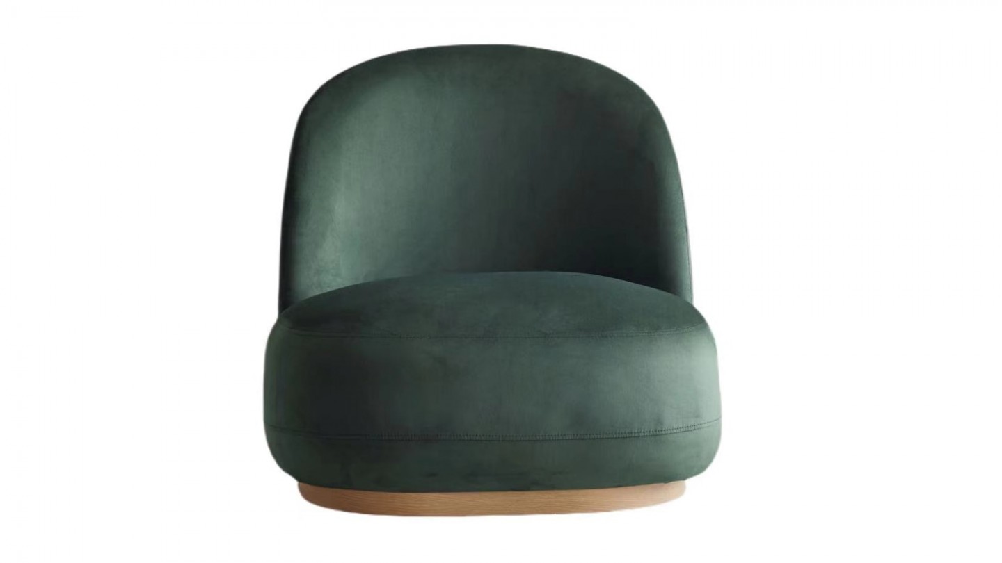 Fauteuil en velours vert - Colette