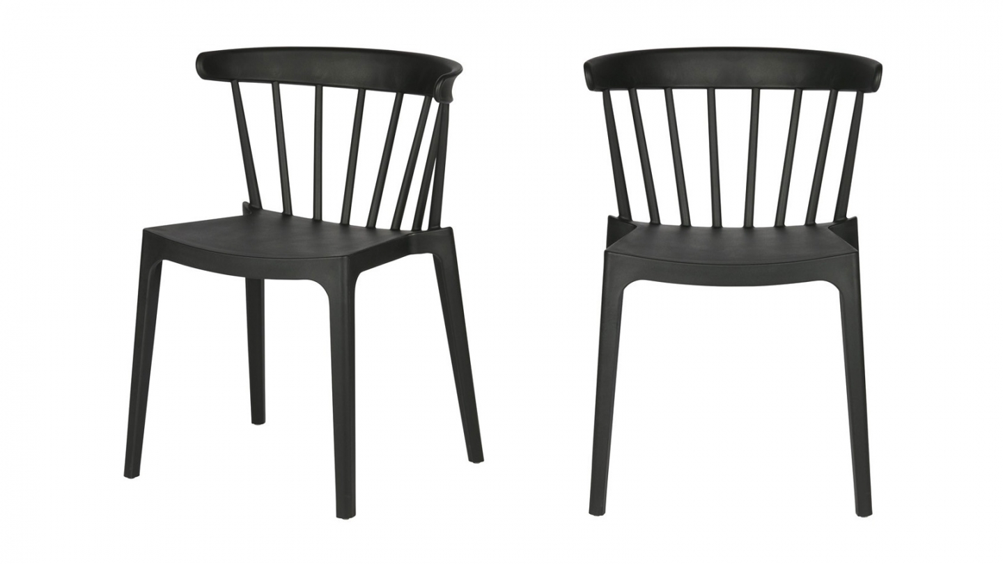 Lot de 2 chaises Bliss de bar noir