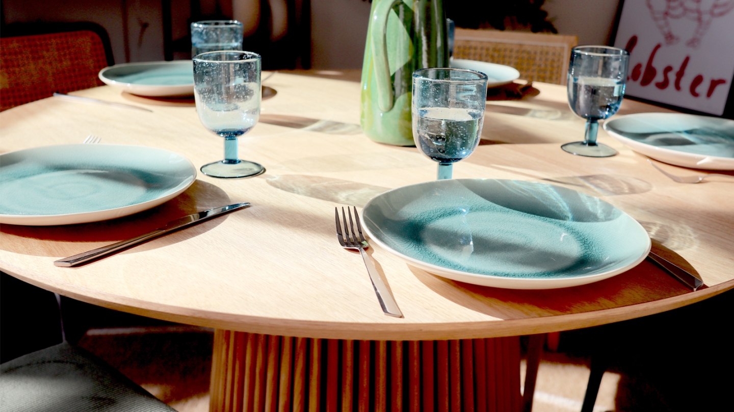 Table à manger ronde en bois 4 personnes - diamètre 120 cm - Ada