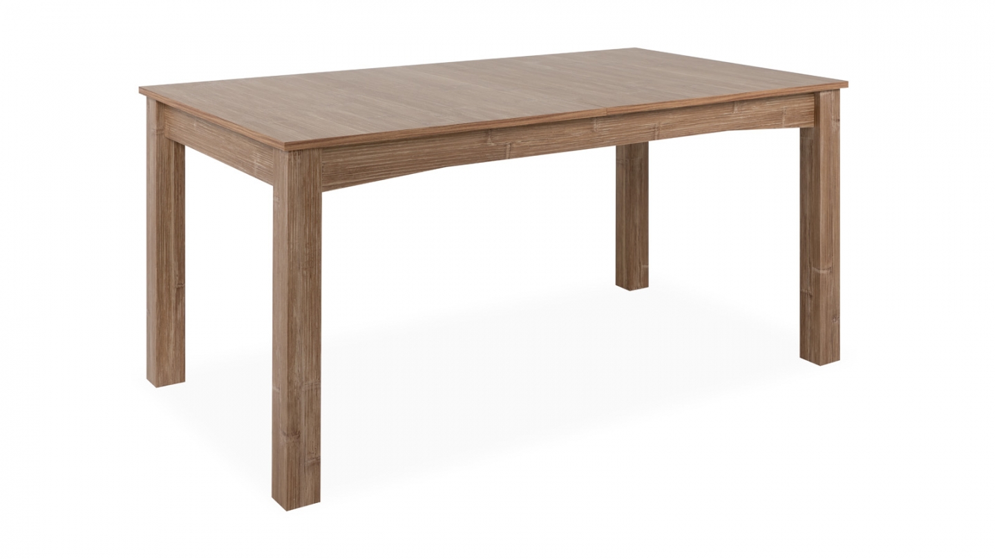 Table à manger extensible effet bambou 6/8 personnes 160/200 cm - Romi