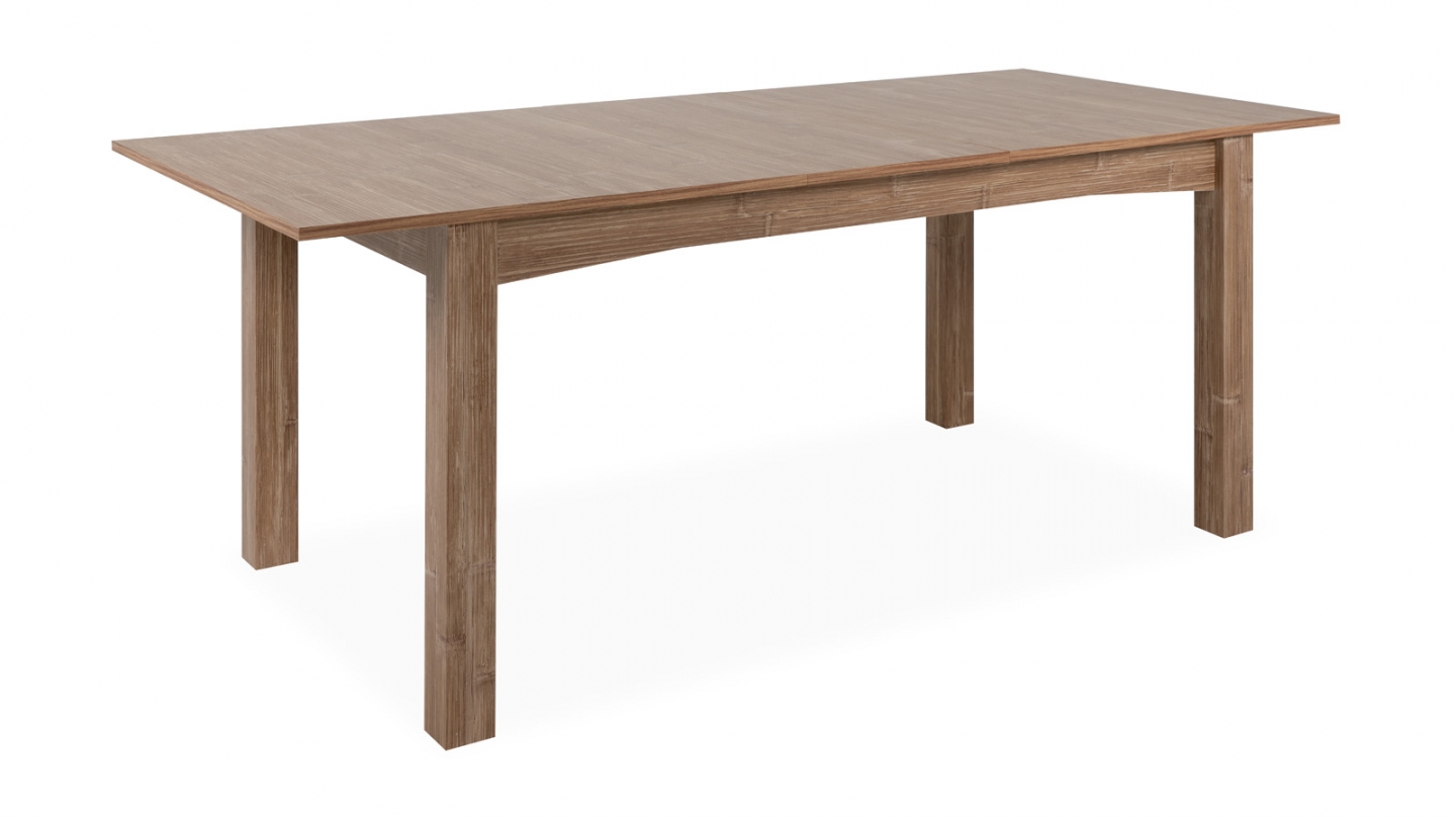 Table à manger extensible effet bambou 6/8 personnes 160/200 cm - Romi