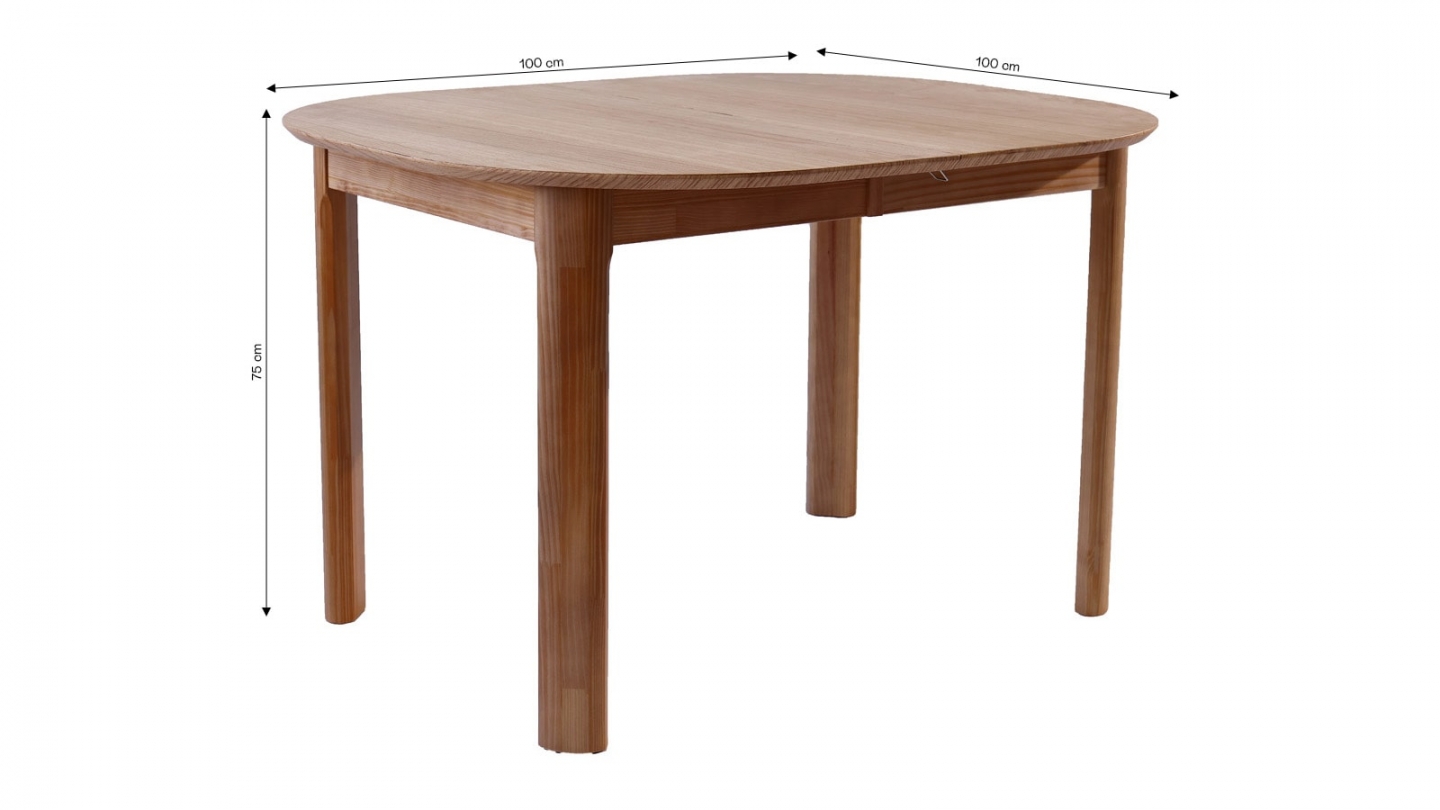 Table à manger extensible en bois 100/180 cm - Kaia