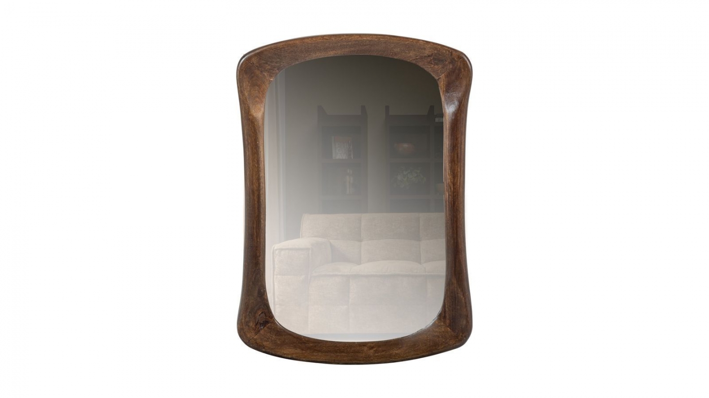 Miroir avec cadre en bois noyer - Gliterring