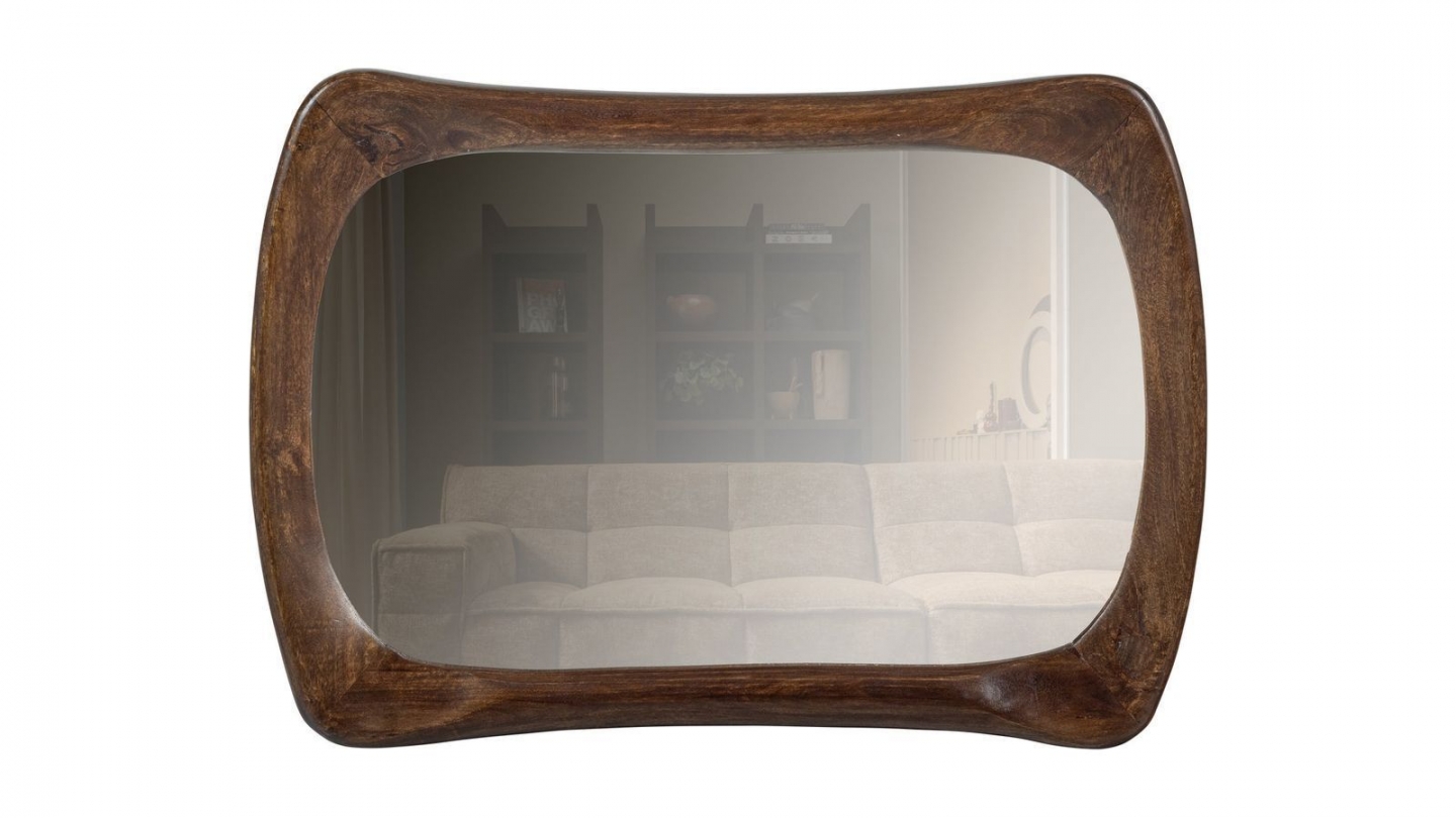 Miroir avec cadre en bois noyer - Gliterring