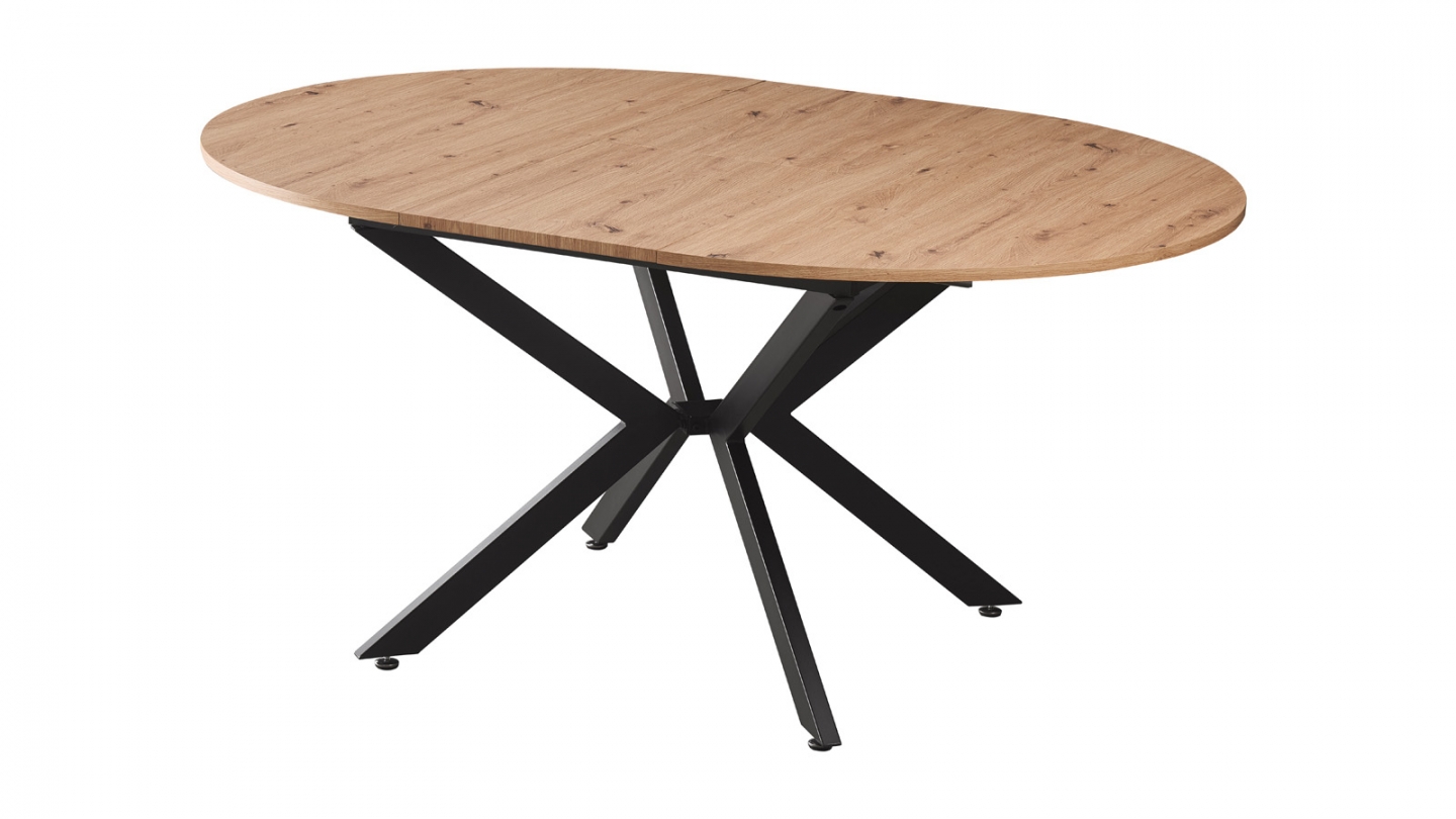 Table à manger extensible effet bois 100/140 cm - Marius