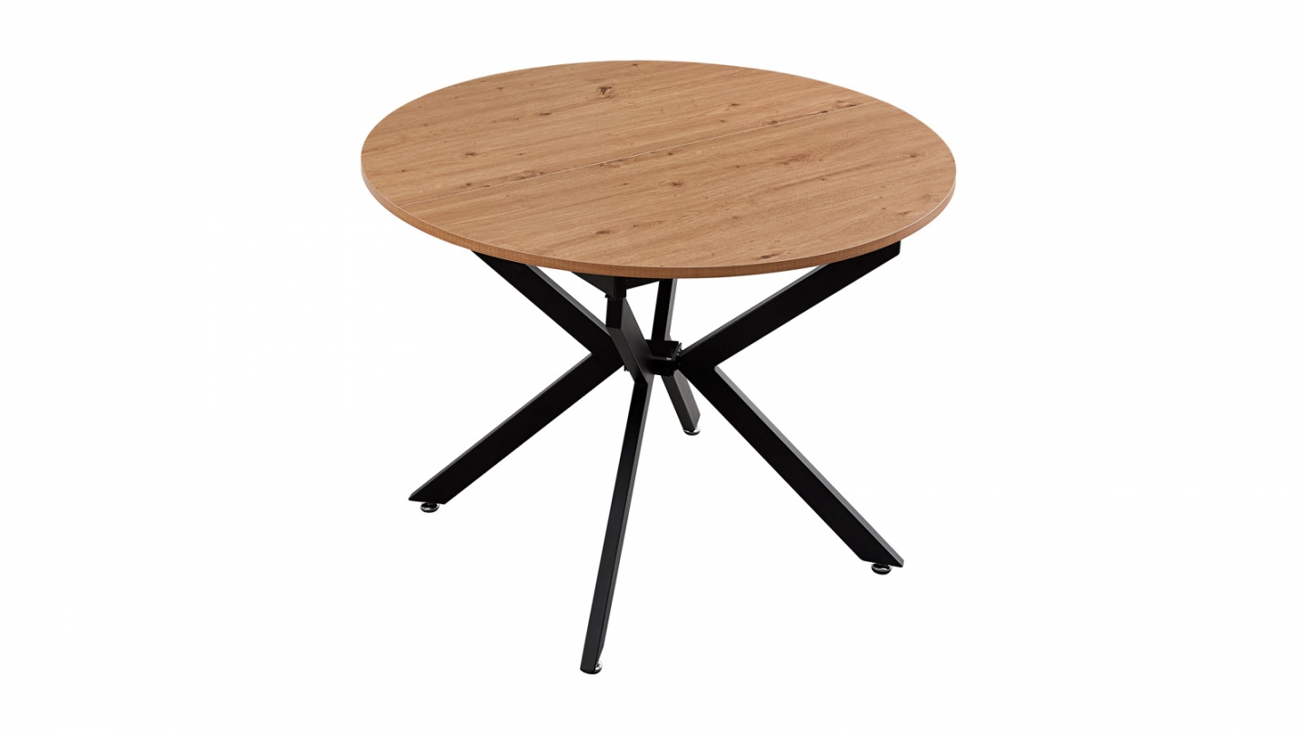 Table à manger extensible effet bois 100/140 cm - Marius