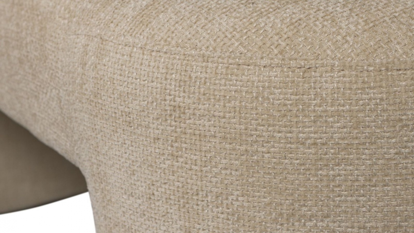 Banc en tissu chenille naturel - Jacob