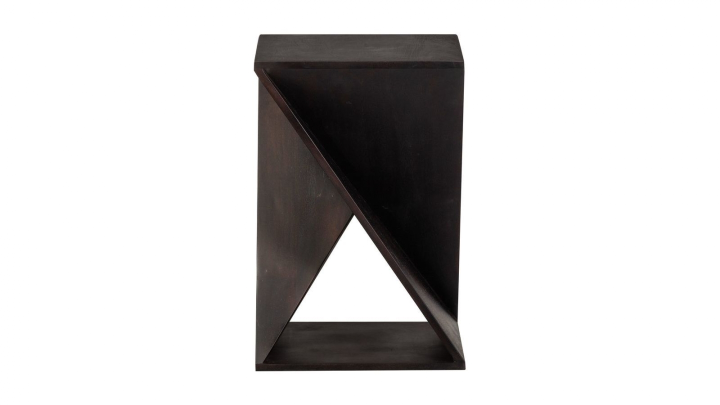 Table d'appoint en bois marron foncé 41 cm - Ikem