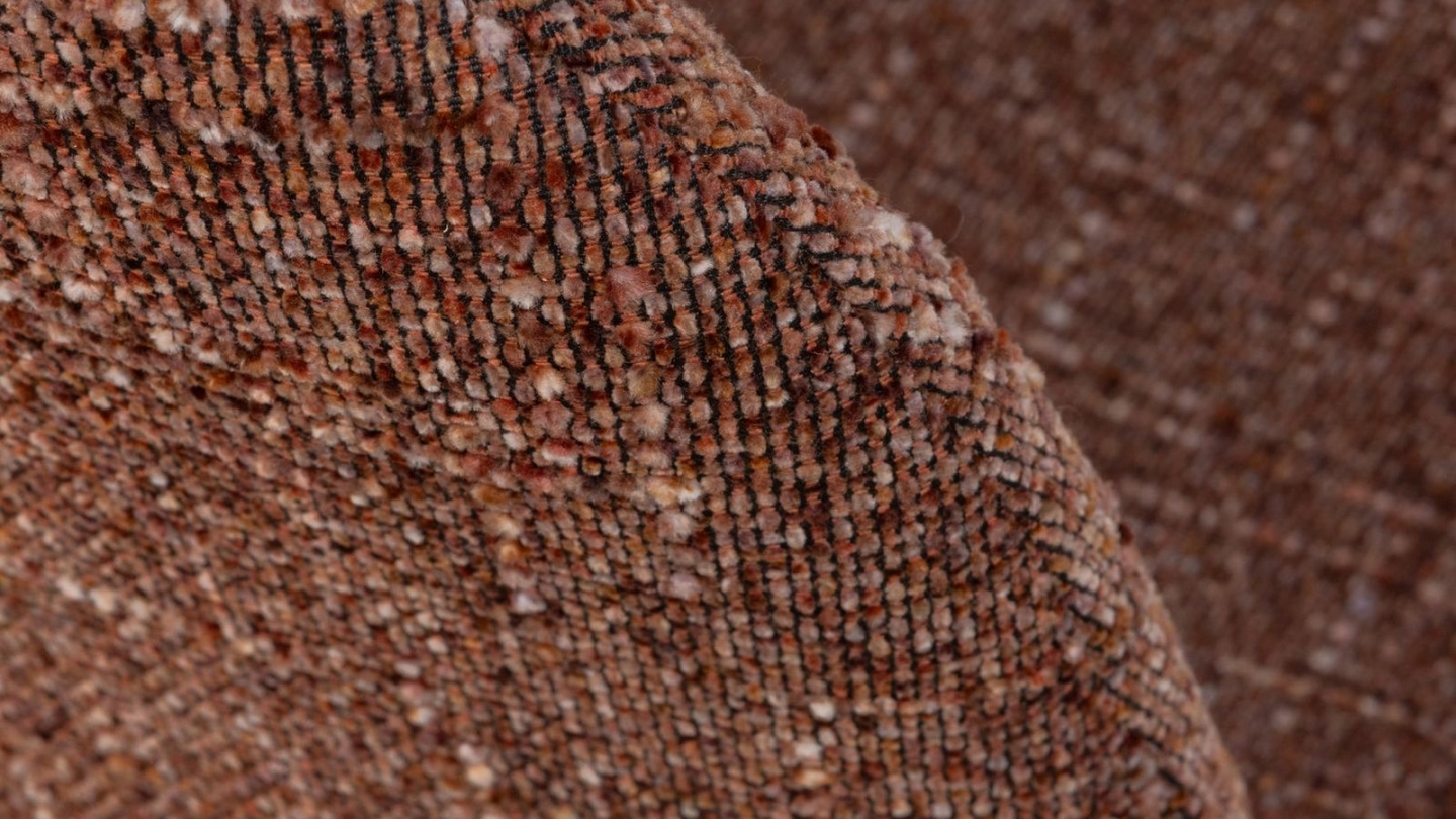 Lot de 2 chaises de salle à manger en tissu chenille marron - Marije