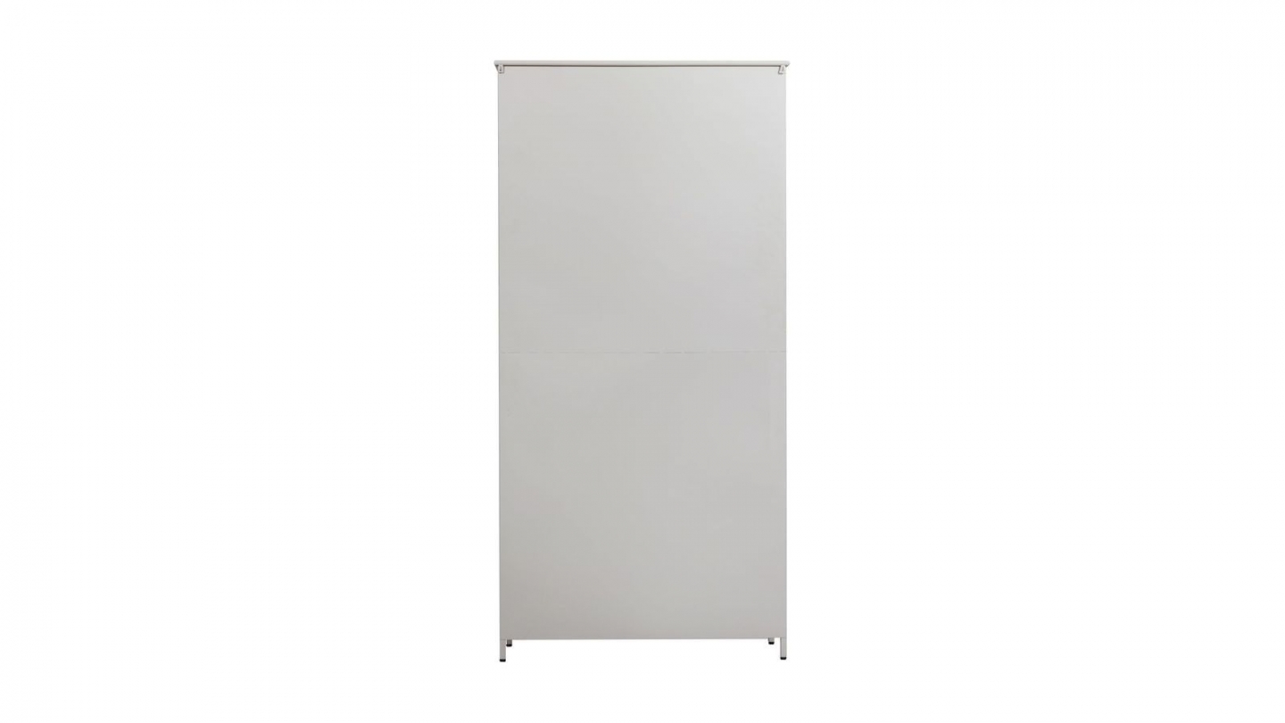 Vaisselier 2 portes en métal beige sable 99 cm - Exhibit