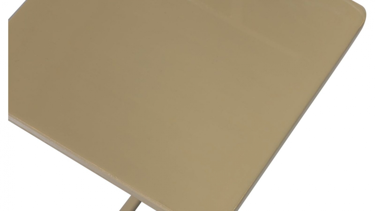 Table d'appoint en métal beige foncé 22 cm - Toste