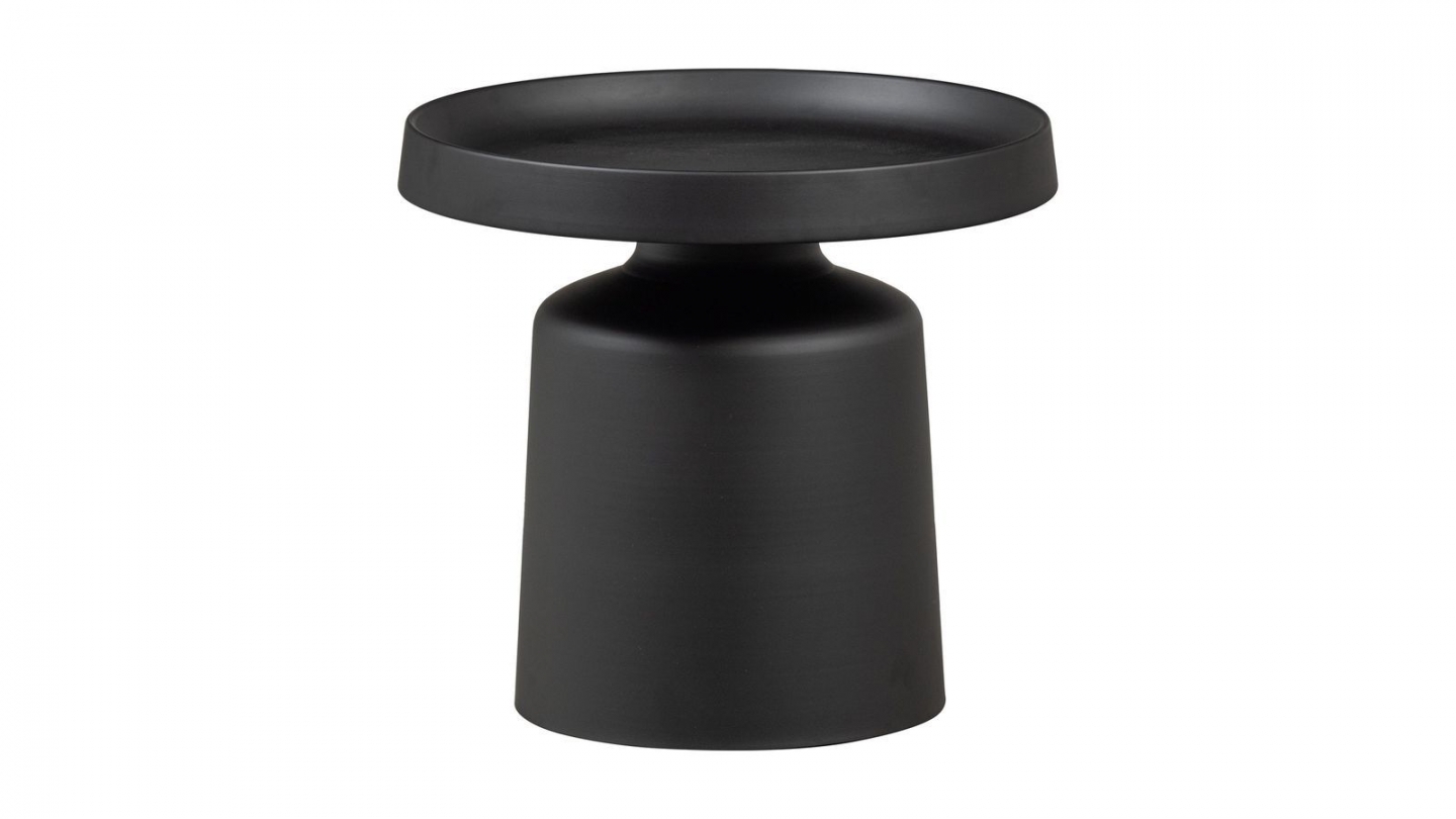 Table d'appoint ronde en métal noir Ø 49 cm - Peer