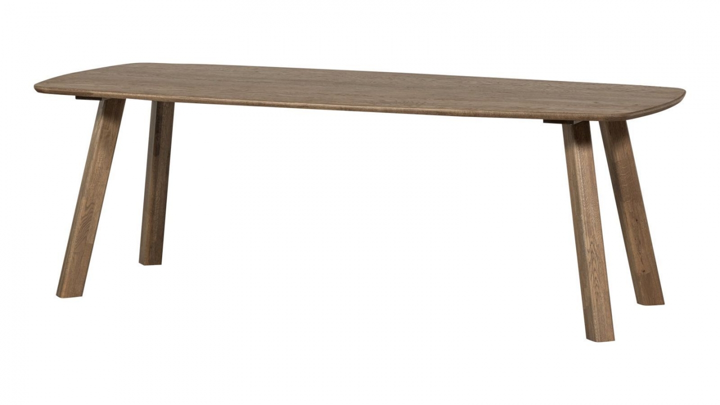 Table à manger ovale en bois foncé FSC 220 cm - Tablo