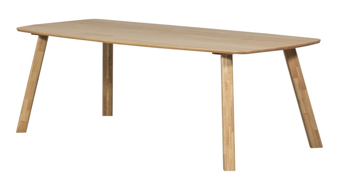 Table à manger ovale en bois clair FSC 220 cm - Tablo