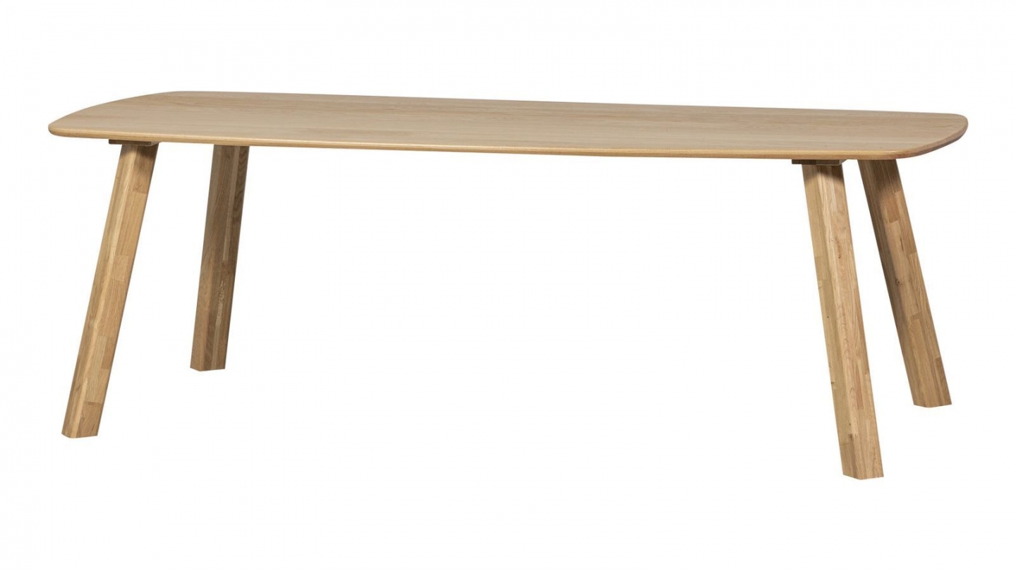 Table à manger ovale en bois clair FSC 220 cm - Tablo