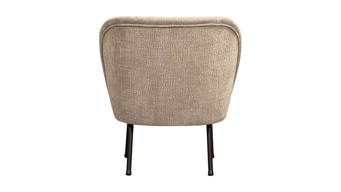 Fauteuil en tissu texturé beige - Vogue