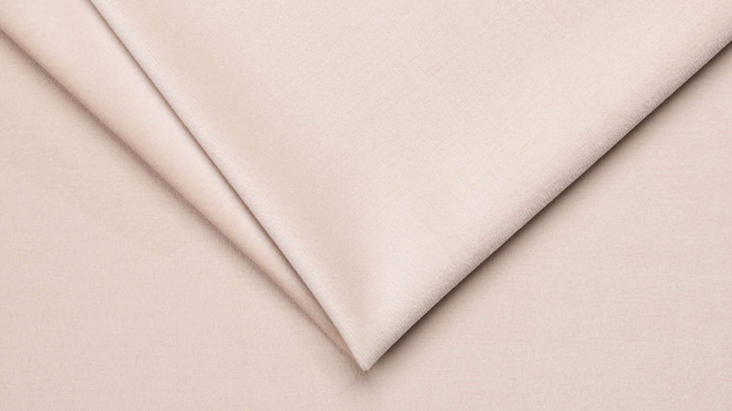 Canapé d'angle convertible réversible 5 places en velours crème - Ouverture express - Couchage quotidien - Andrea