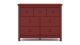 Commode 7 tiroirs en bois massif rouge 110 cm - Macha