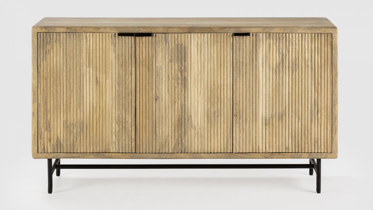 Buffet 3 portes en bois de manguier 150 cm - Sanja