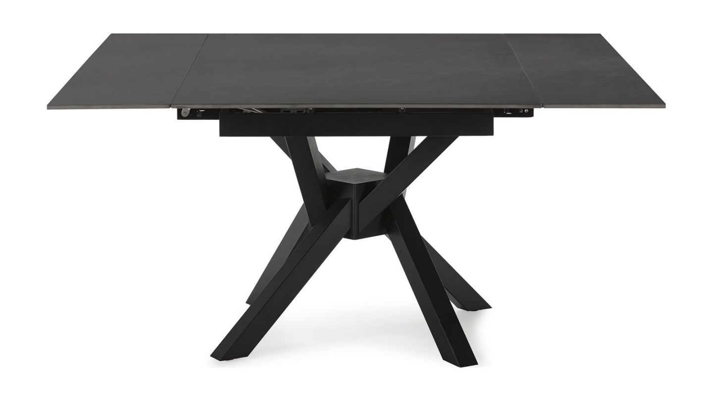 Table à manger carrée en céramique anthracite 150 cm - Zora