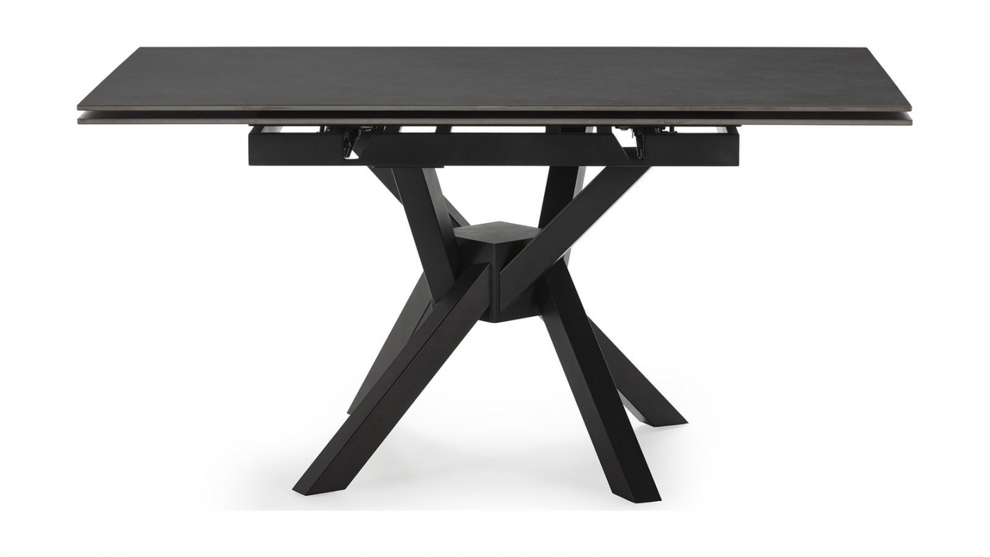 Table à manger carrée en céramique anthracite 150 cm - Zora