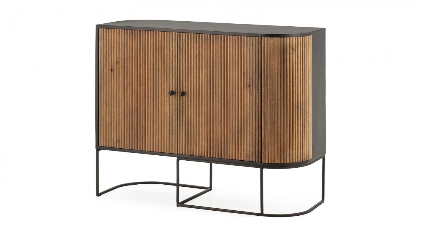 Buffet 2 portes en bois de manguier 110 cm - Cyrus