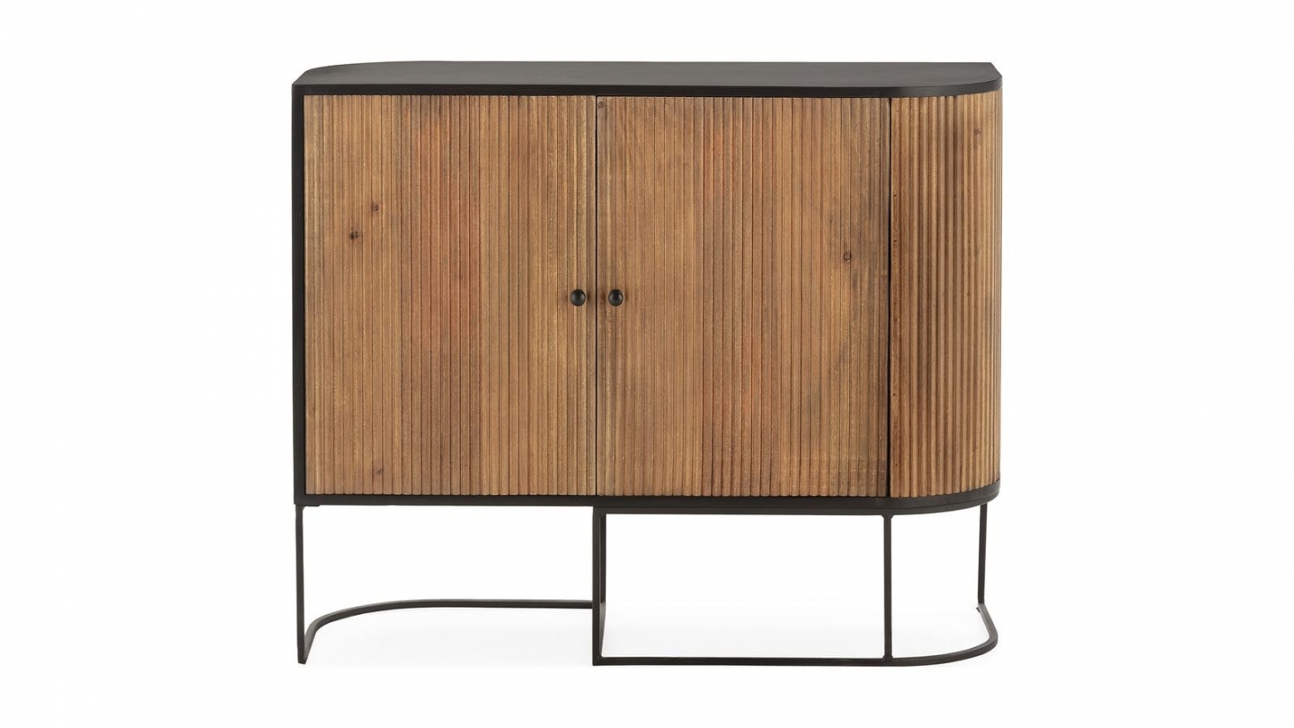 Buffet 2 portes en bois de manguier 110 cm - Cyrus