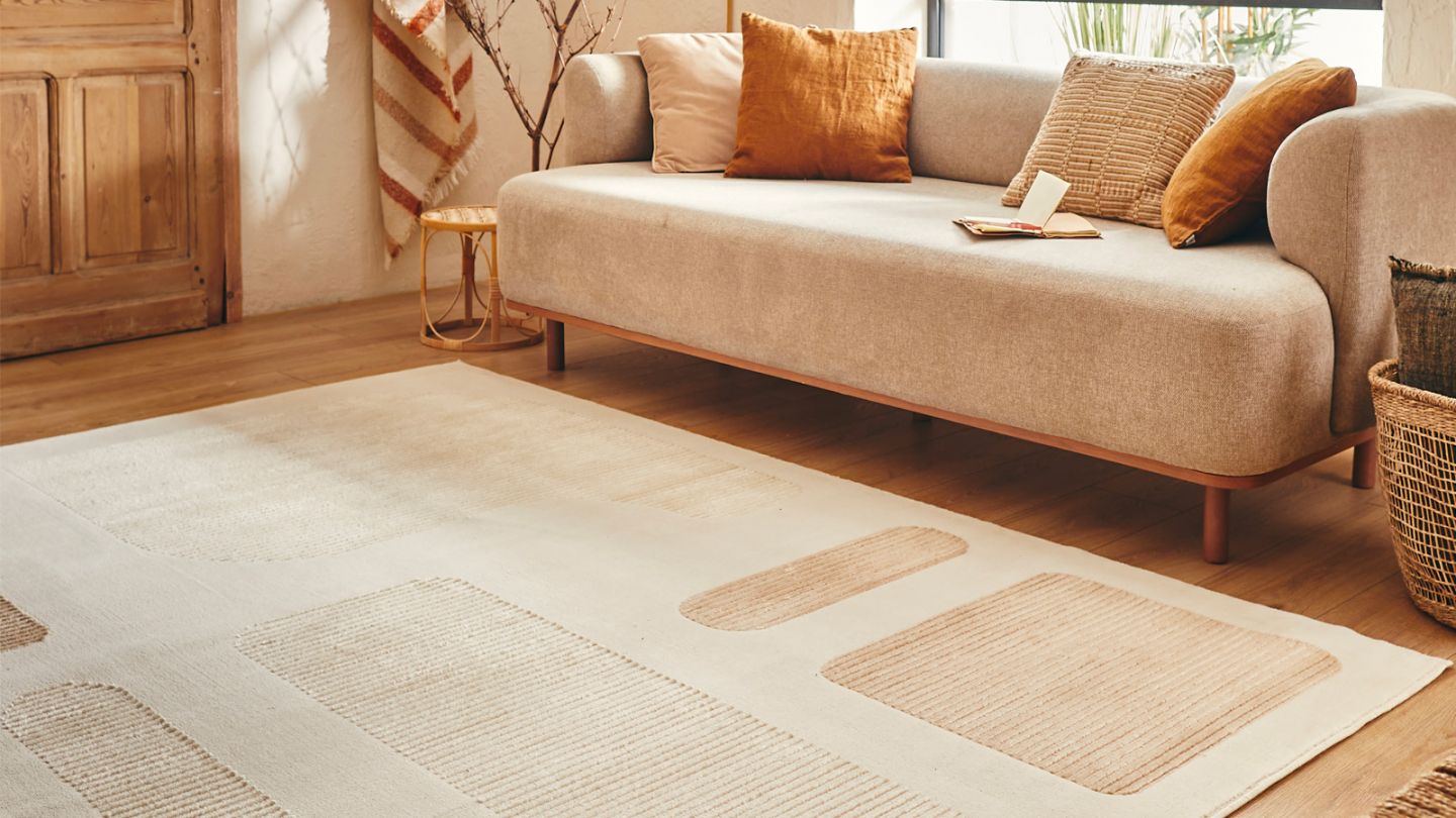 Tapis moderne motifs géométriques crème 160x230 cm - Parker