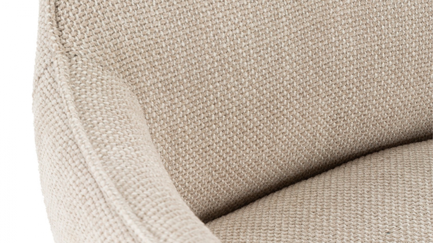 Lot de 2 fauteuils de table en tissu beige - Iconic