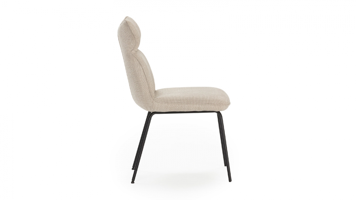Lot de 2 chaises en tissu beige - Iconic