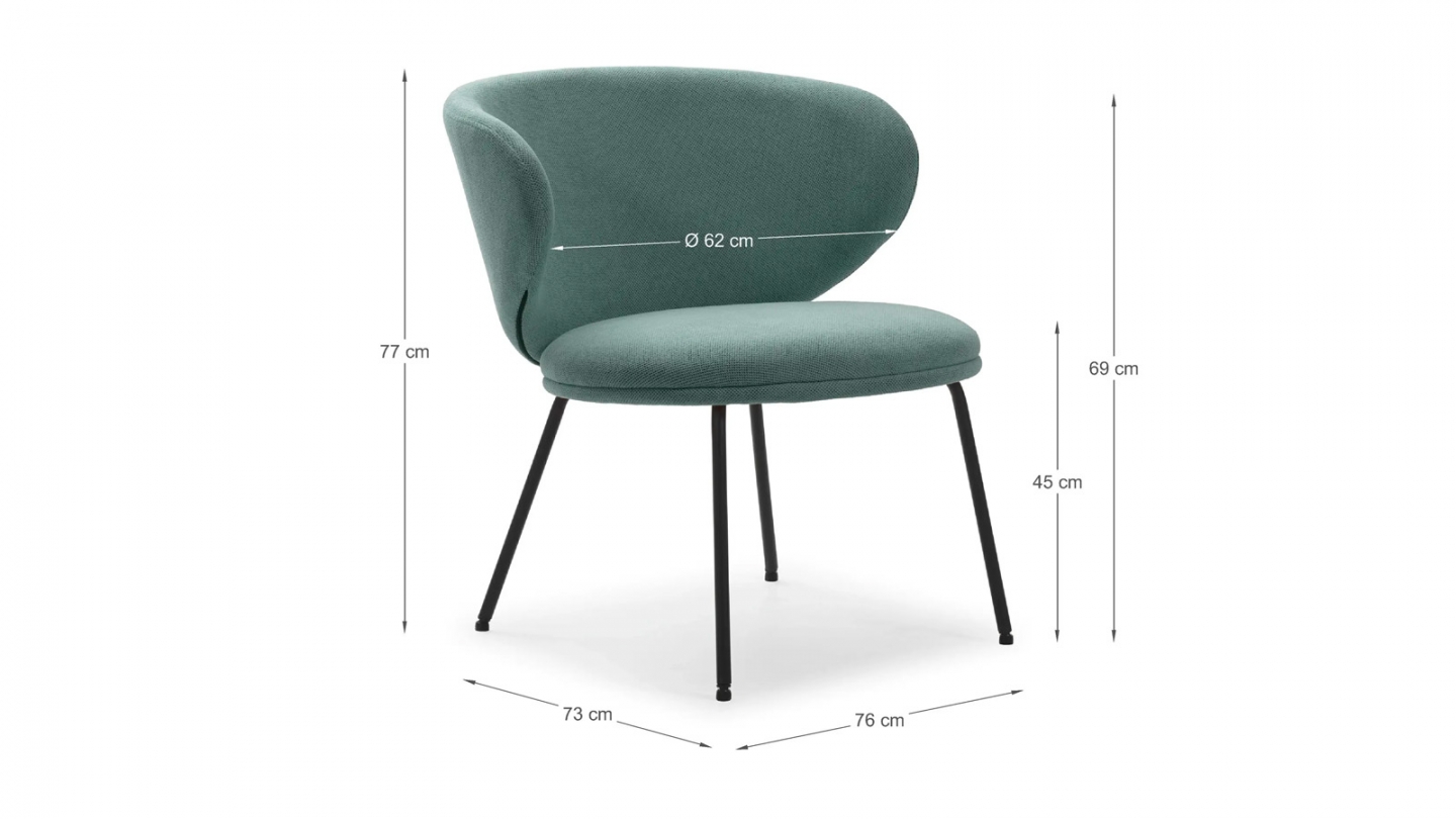 Fauteuil en tissu vert - Cocoon