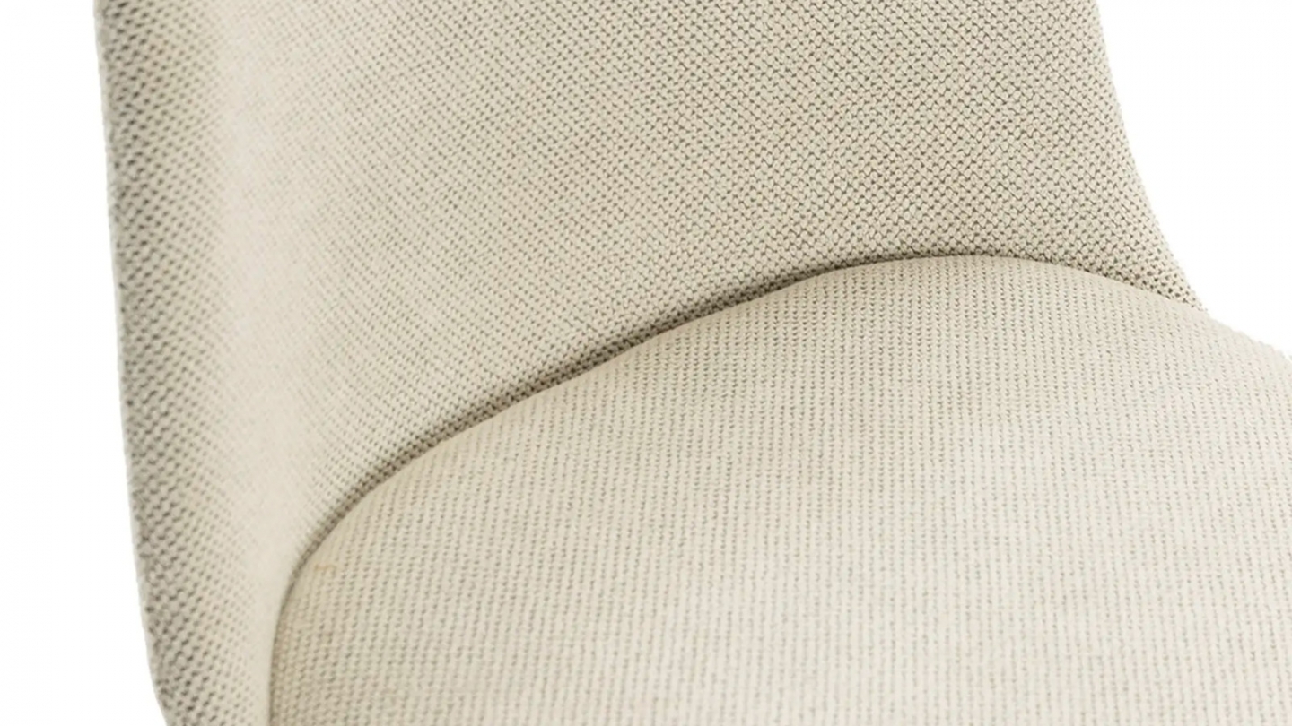 Lot de 4 chaises en tissu beige - Haven