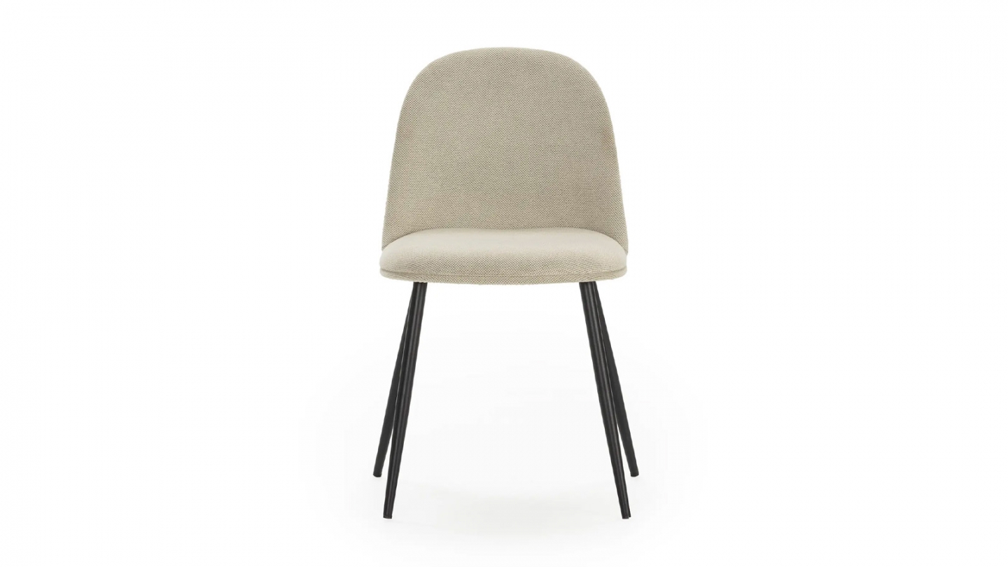 Lot de 4 chaises en tissu beige - Haven