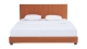 Lit adulte 180x200 cm avec tête de lit capitonnée en velours terracotta - William