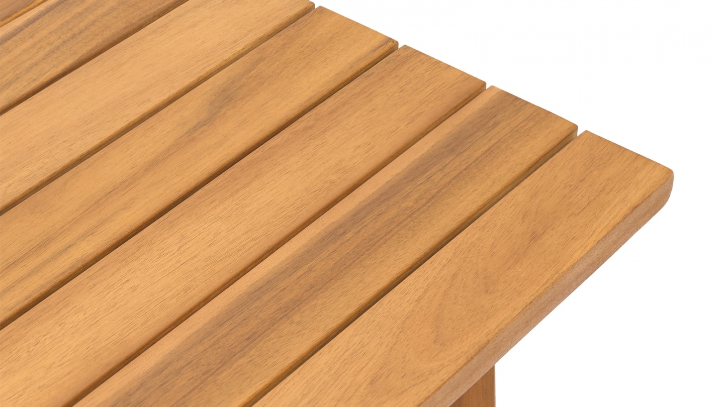 Salon de jardin 4 places en bois FSC - 4 fauteuils et table basse - Palau