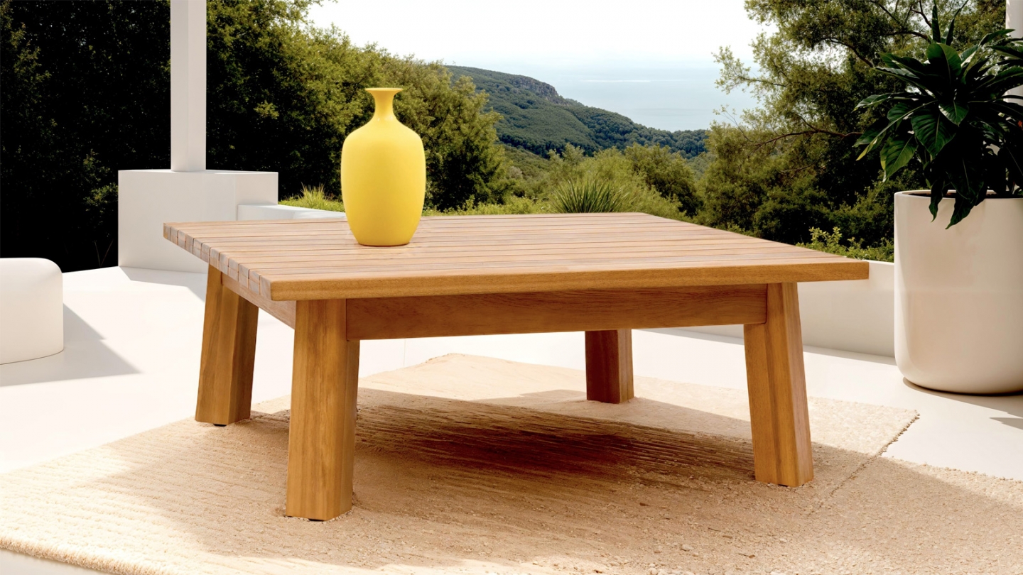 Table basse de jardin carrée en bois FSC - Palau