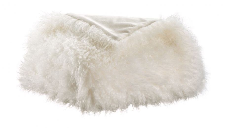 Plaid blanc neige 130 x 160 - Betani