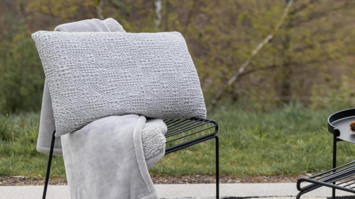Maxi plaid doux gris perle 180 x 220 cm - Michka