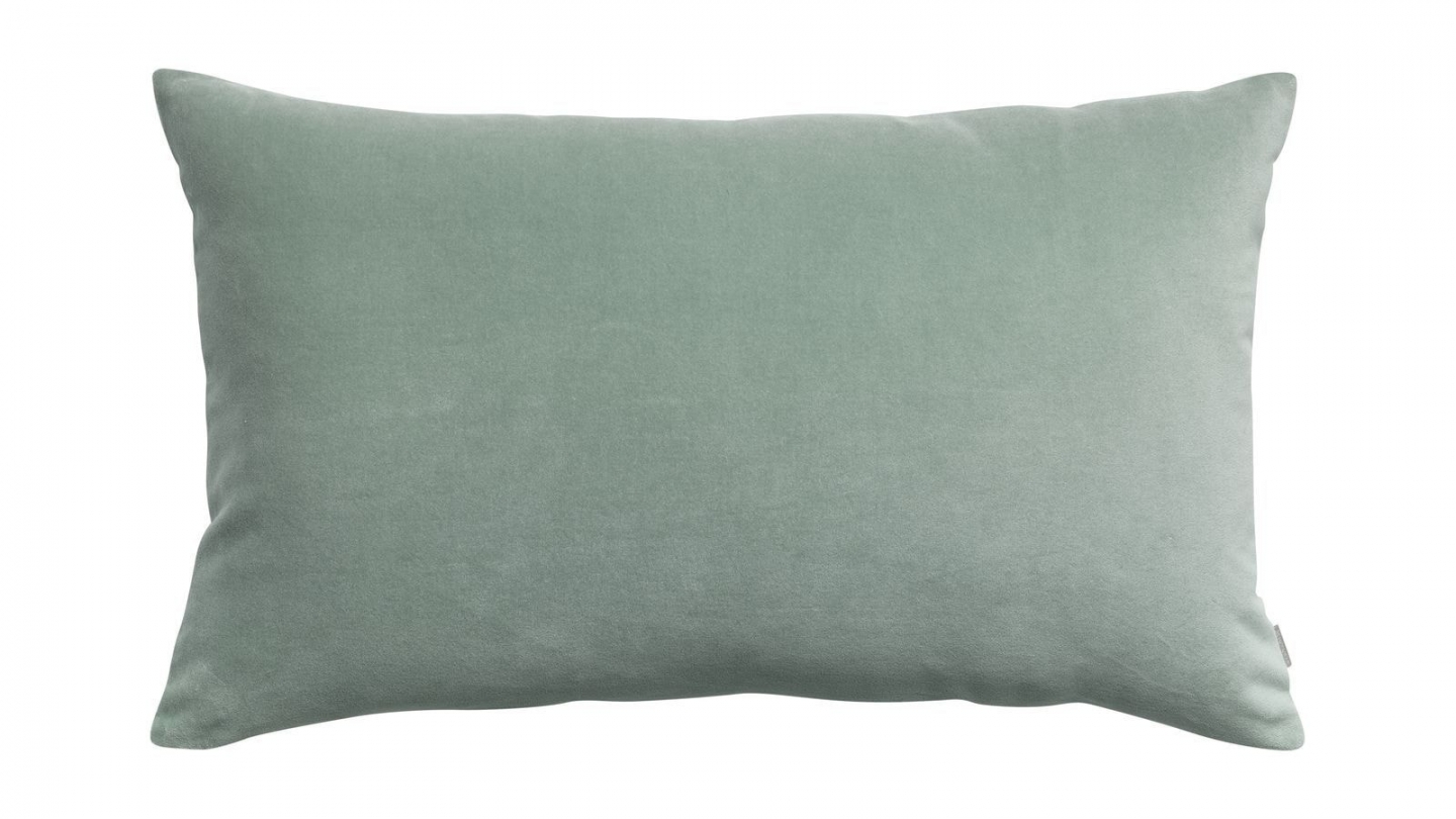 Coussin en velours vert opaline 40 x 65 cm - Elise