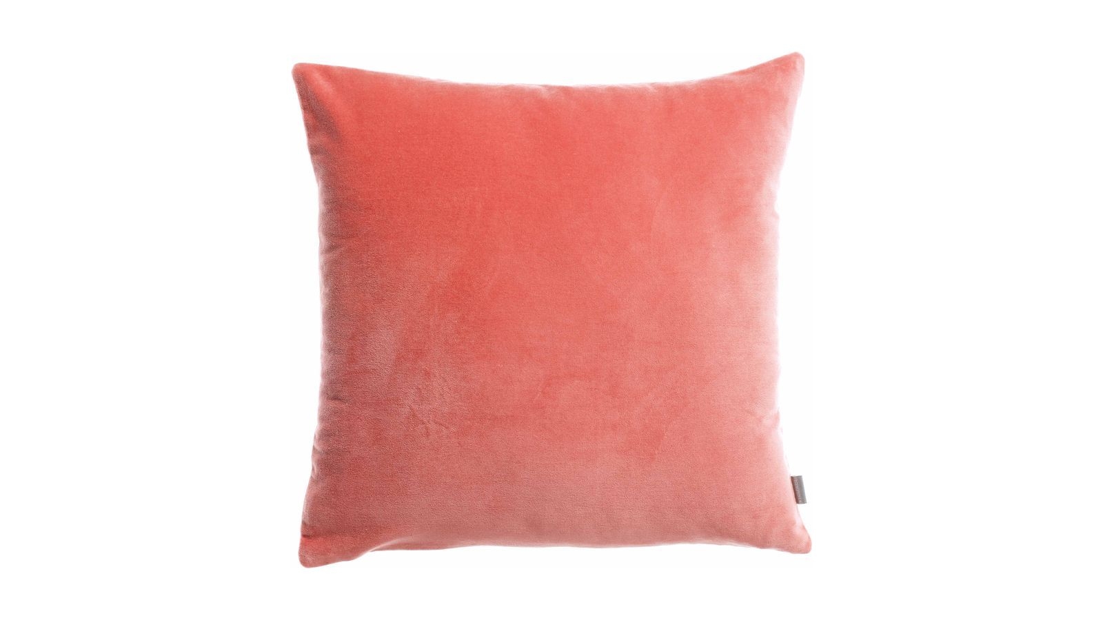 Coussin en velours orange pêche 45 x 45 cm - Elise