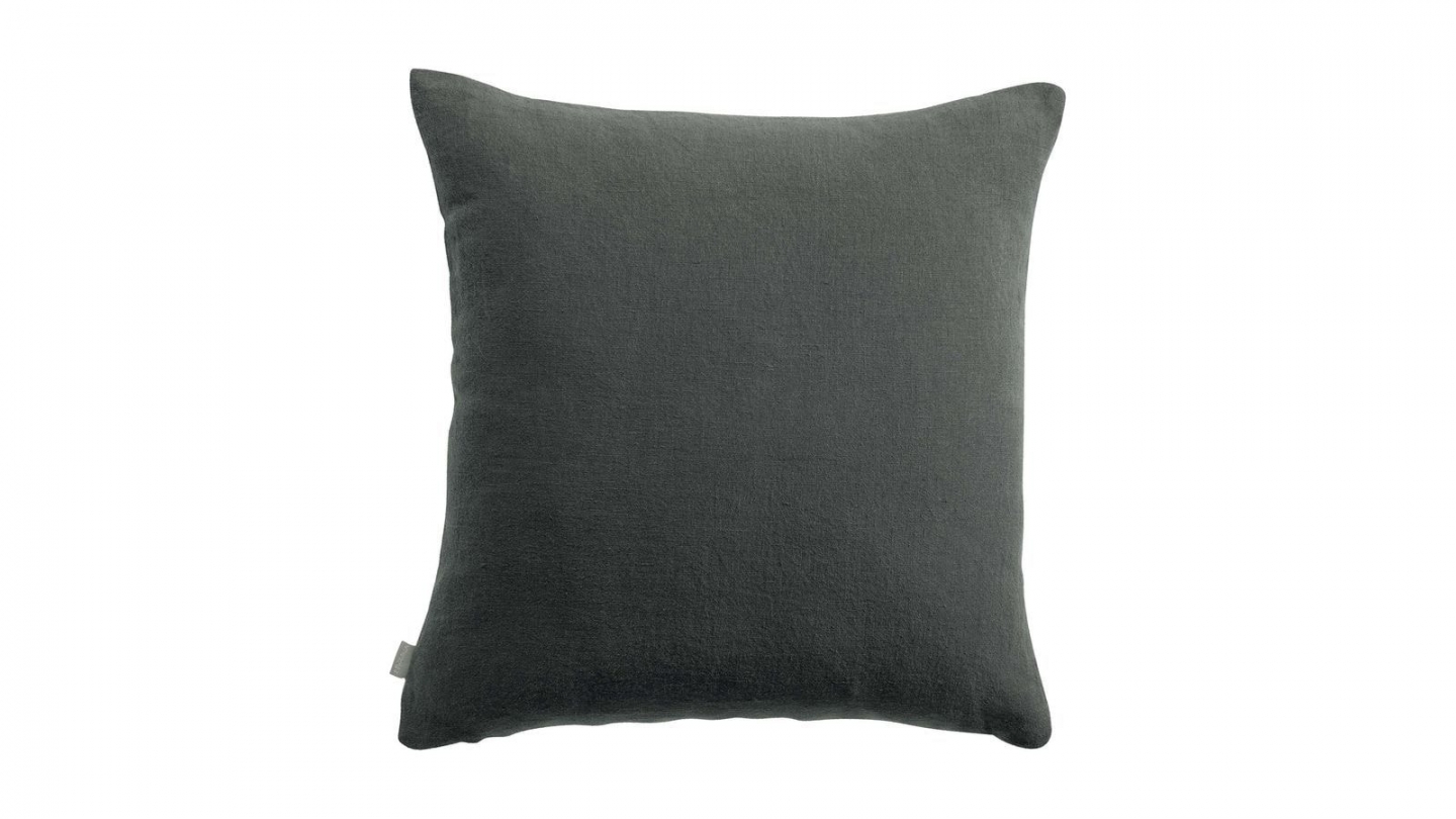Coussin lin et coton gris tonnerre 45 x 45 cm - Zeff